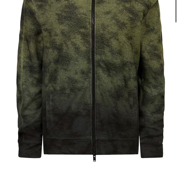 John Varvatos Antone Overdye Jaquard Hoodie, Army Green, size M - Picture 11 of 13